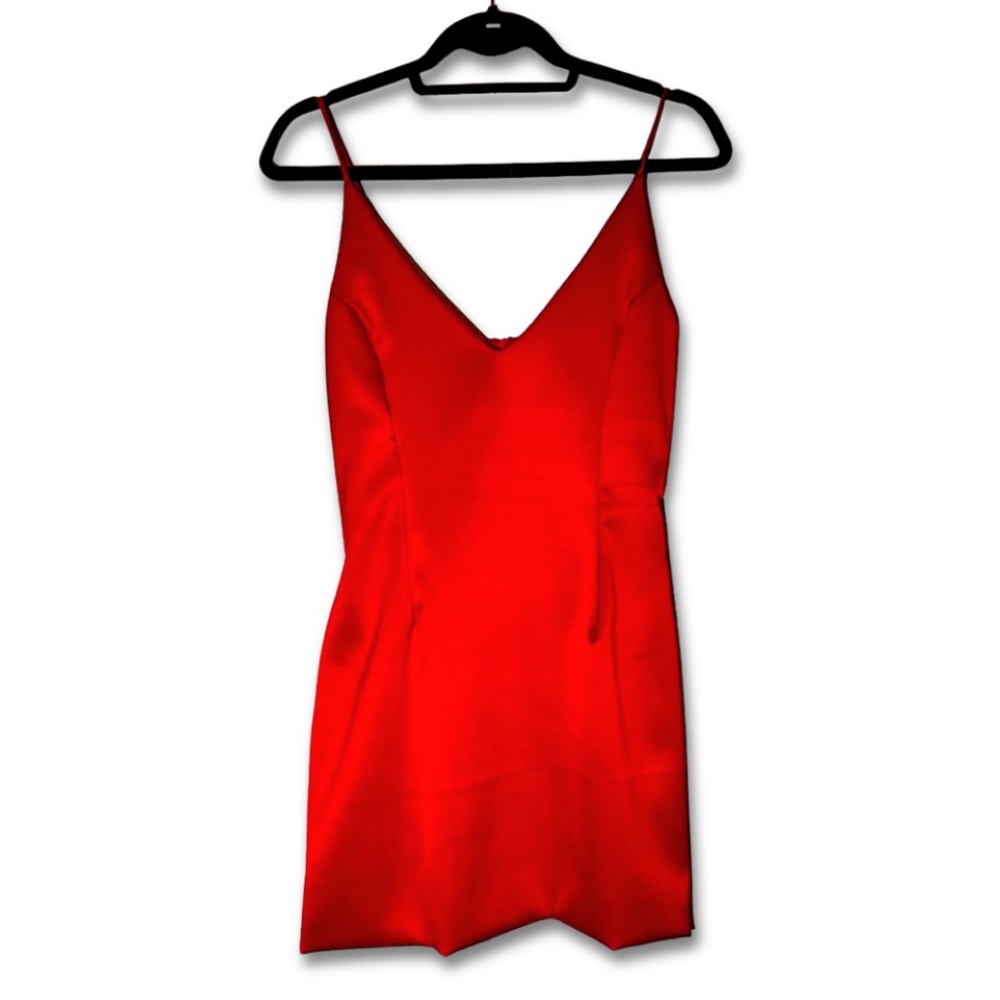 L.A. Seduction Red Satin Mini Dress – Valentine’s Day Ready! Size US: S/XS